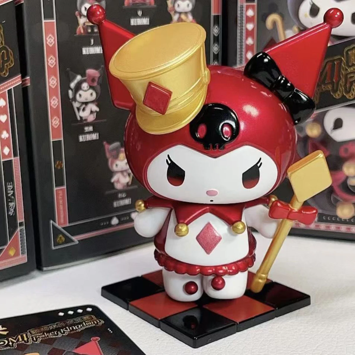 Sanrio Kuromi Cosplay Poker Reino Joker Anime Figuras de Ação