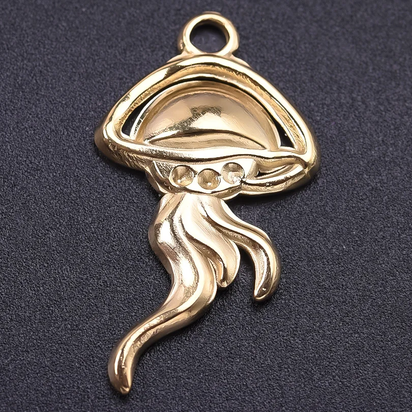 6 Stück echt vergoldet Ozean Tier Schildkröte Muschel Seestern Diy Charms für Schmuckherstellung Bulk Edelstahl Charm Anhänger – Detail 7