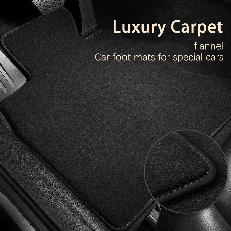 FIAT 500L Car Floor Mats 4-Piece Set (2013+) - Red Trim Edge, Includes 4 Clips, UK Made 6 thumbnail image