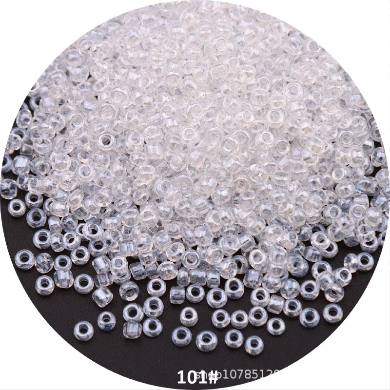 High-Quality Silver-Filled Glass Rice Beads for Jewelry & Clothing - Multiple Sizes Available