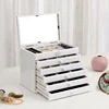 Wood Drawer Jewelry Box Organizer for Ring Necklace Jewelry Boxes Storage Women Bracelet Earrings Tray Separators 2