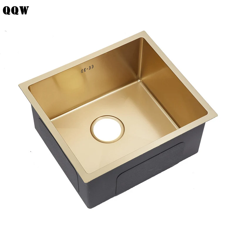 

Nano Kitchen Sink 304 Stainless Steel Local Tyrant Gold Kitchen Sink Thicken Hand-Made Vegatable Basin With Drain Accessories