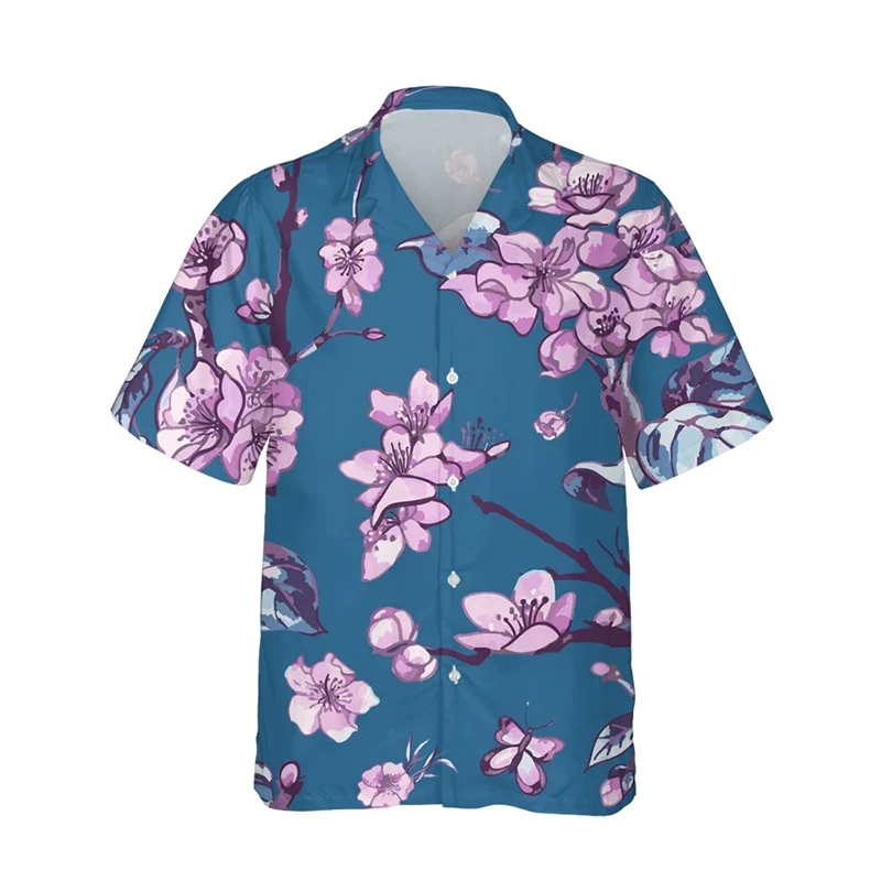 thumbnail image 1 of Nuevas camisas abotonadas para hombre, camisa hawaiana informal con estampado de flores en 3D, camisetas de manga corta de verano para hombre, ropa para hombre, 1 of 5