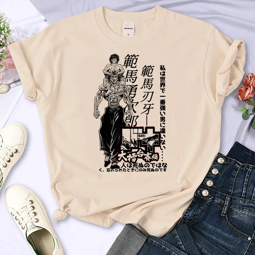 

Baki Hanma top women designer manga anime top girl harajuku clothes