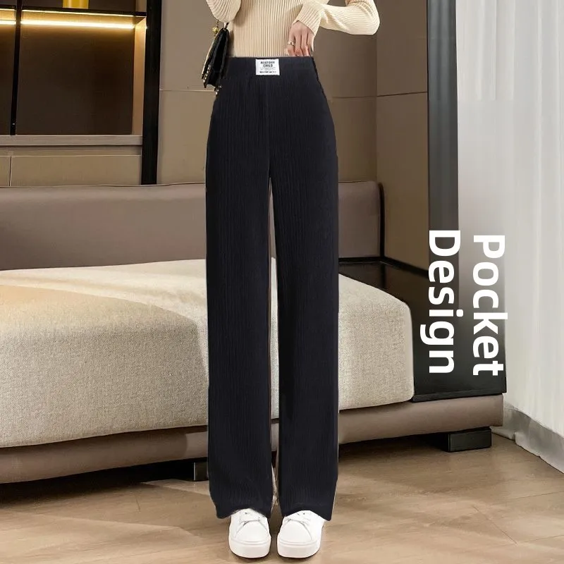 Wide-leg waistband black [without velvet]