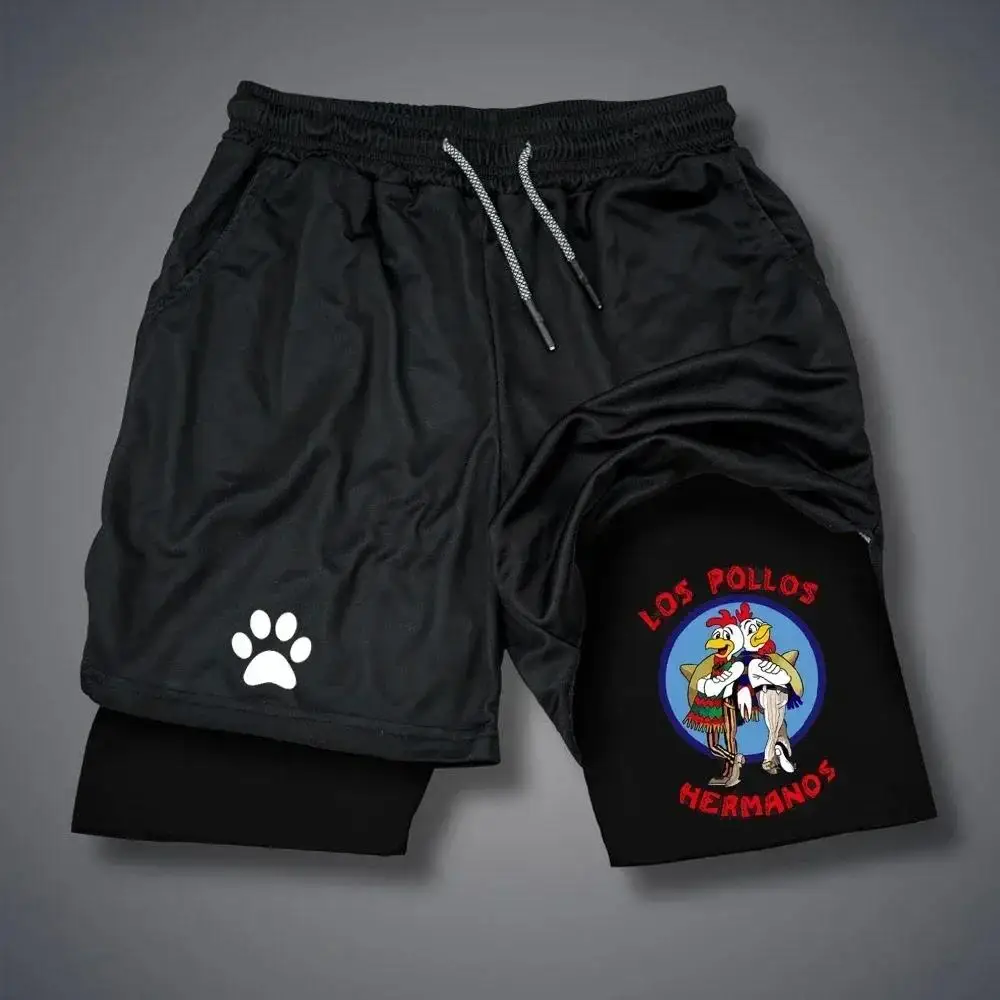 Sports Double-deck Running Workout Joggings Tights Shorts for Men Gym Casual Shorts 2 in 1 Performance shorts Sports Shorts