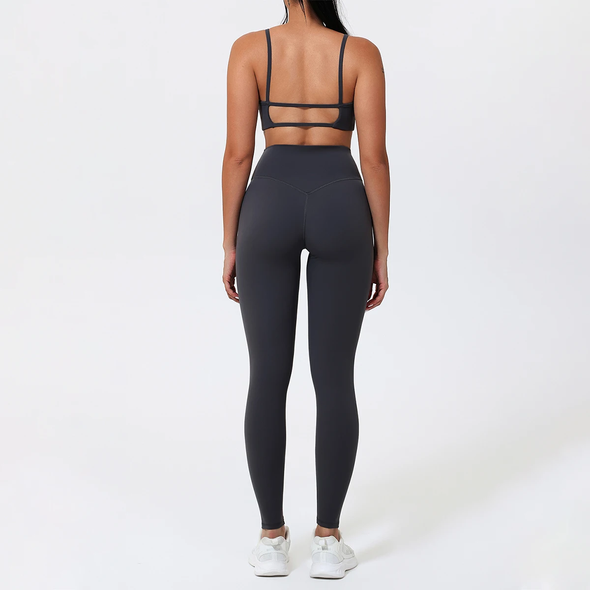 Hearuisavy 2Pcs Sports Bra Set Women Gym High Waist Running Fitness Leggings Breathable Anti-Shock Back Support Yoga Top Female - תמונה 3