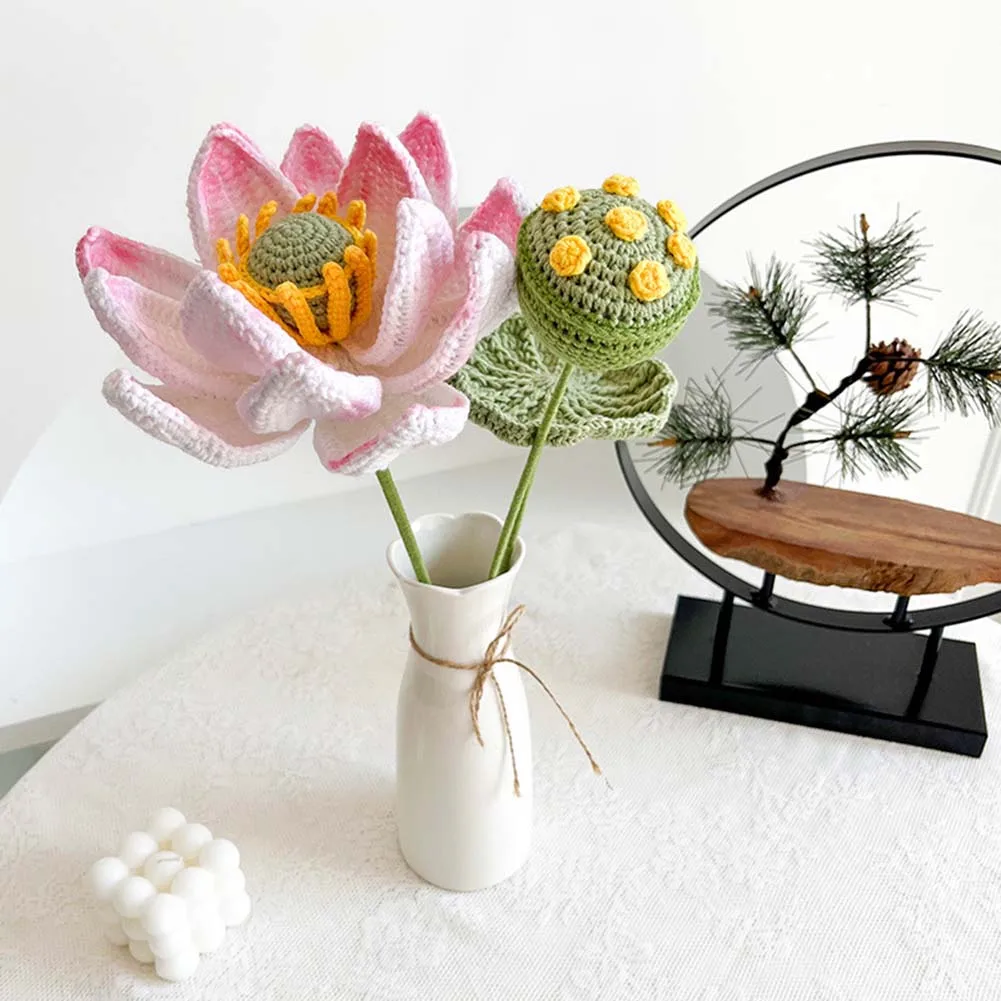 Crocheted Handmade Artificial Flower Finished Product Simulated Flower Wedding Venues Handmade Crocheted Hotels 5