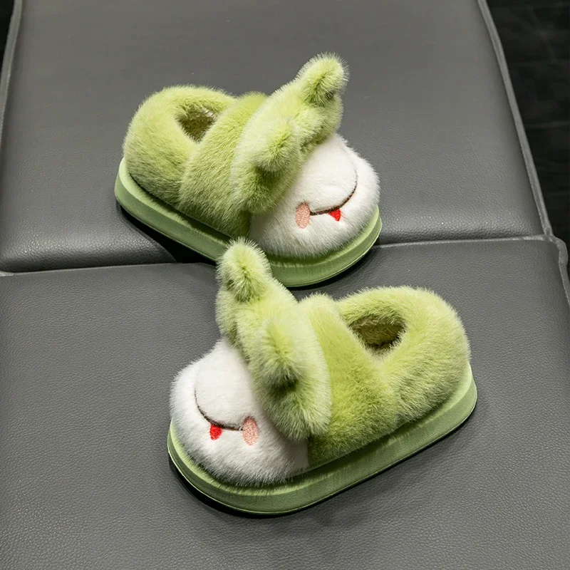 Kids Winter Cartoon House Shoes Children Home Indoor Anti-slip Winter Cotton Slippers Boys Girls Cozy Warm Outdoor Cute Footwear 4