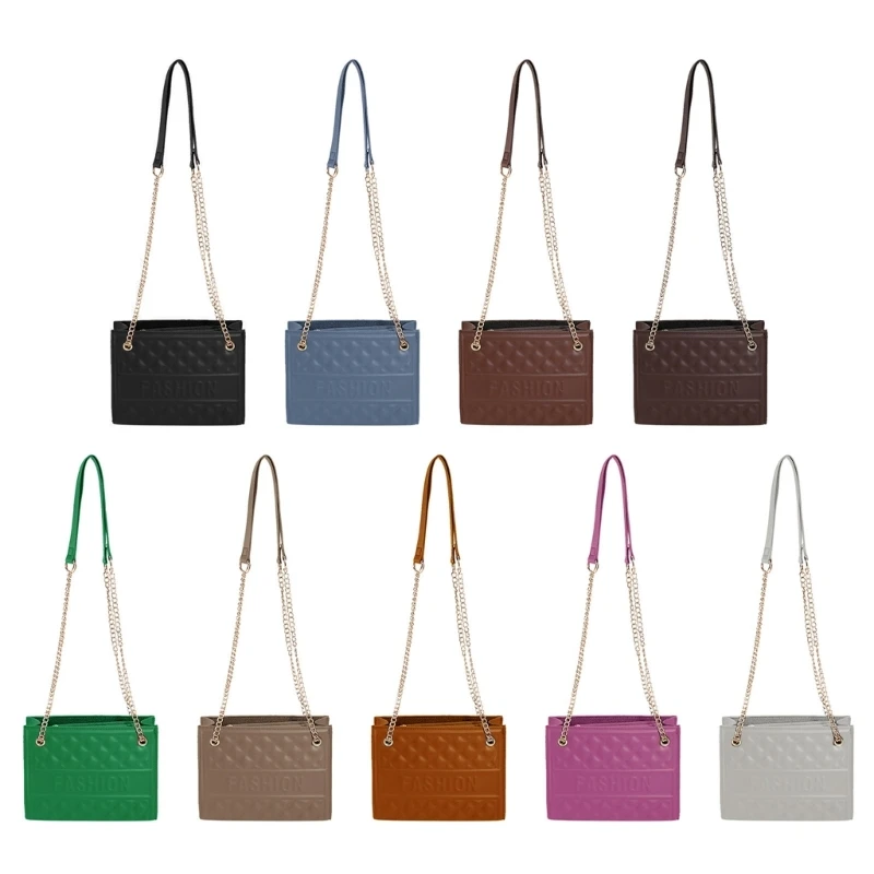 

Trendy Chain Detail Vintage Leisure Shoulder Crossbody Bag for Women Girls