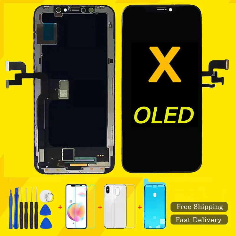 Tanie 100% testowane OLED dla iPhone X XR 11 wyświetlacz LCD