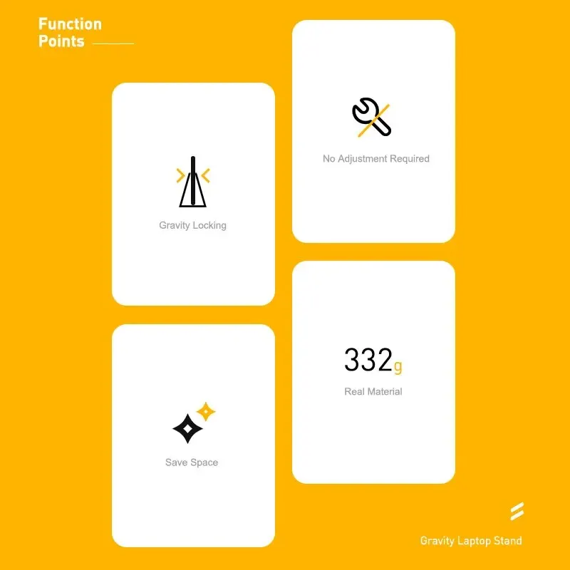 Hagibis Vertical Laptop Stand Desktop Gravity Holder Aluminum Notebook Dock Space-Saving for MacBook/Surface/HP/Dell/Chrome Book