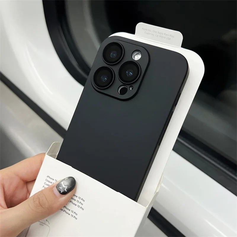 Ultra Thin Matte Shockproof Case with Glass Camera Protection
