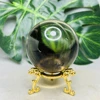 Natural Gemstone Smoke Yellow crystal Ball Rainbow Quartz Hand Polished Home Room Decoration Gift Spiritual Stone Healing 1
