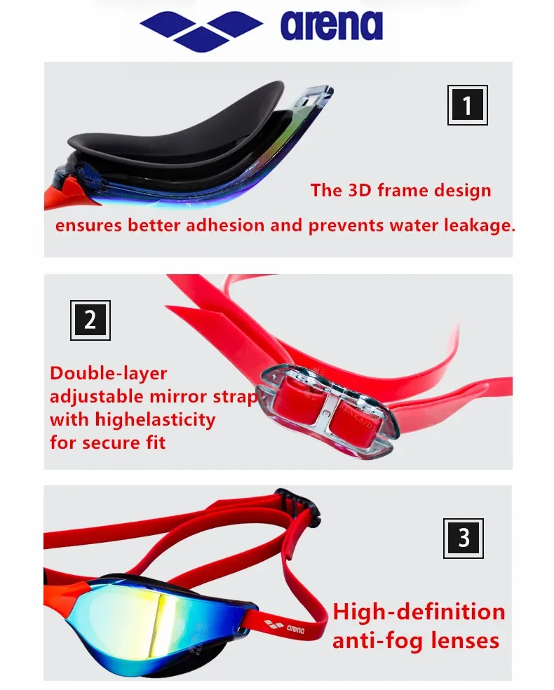 Ariana Racing Champion Swimming Glasses Front Styling View
