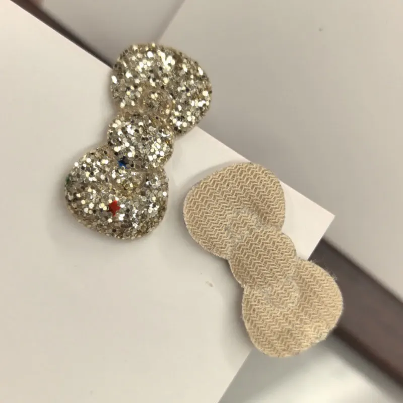 60 Stück ultraschallglänzende, gepolsterte Applikationen mit Schleife für selbstgemachte Haarspangen, Zubehör und Stoffsocken, dekorative Accessoires – Detail 7