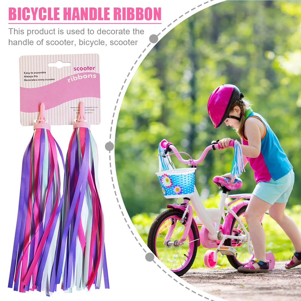 Kids Bicycle Handlebars bicycle handlebar bike accessory Colorful Streamers Balance Scooter Bike Handlebars Streamers Tassel Ribbons Accessories For Boys Girls