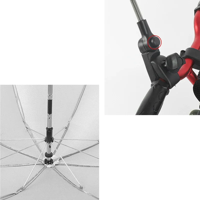 UV Protection Sunscree Rainproof Baby Umbrella Infant Stroller Cover Can Bent Freely Does Not Rust Universal Stroller Accessorie