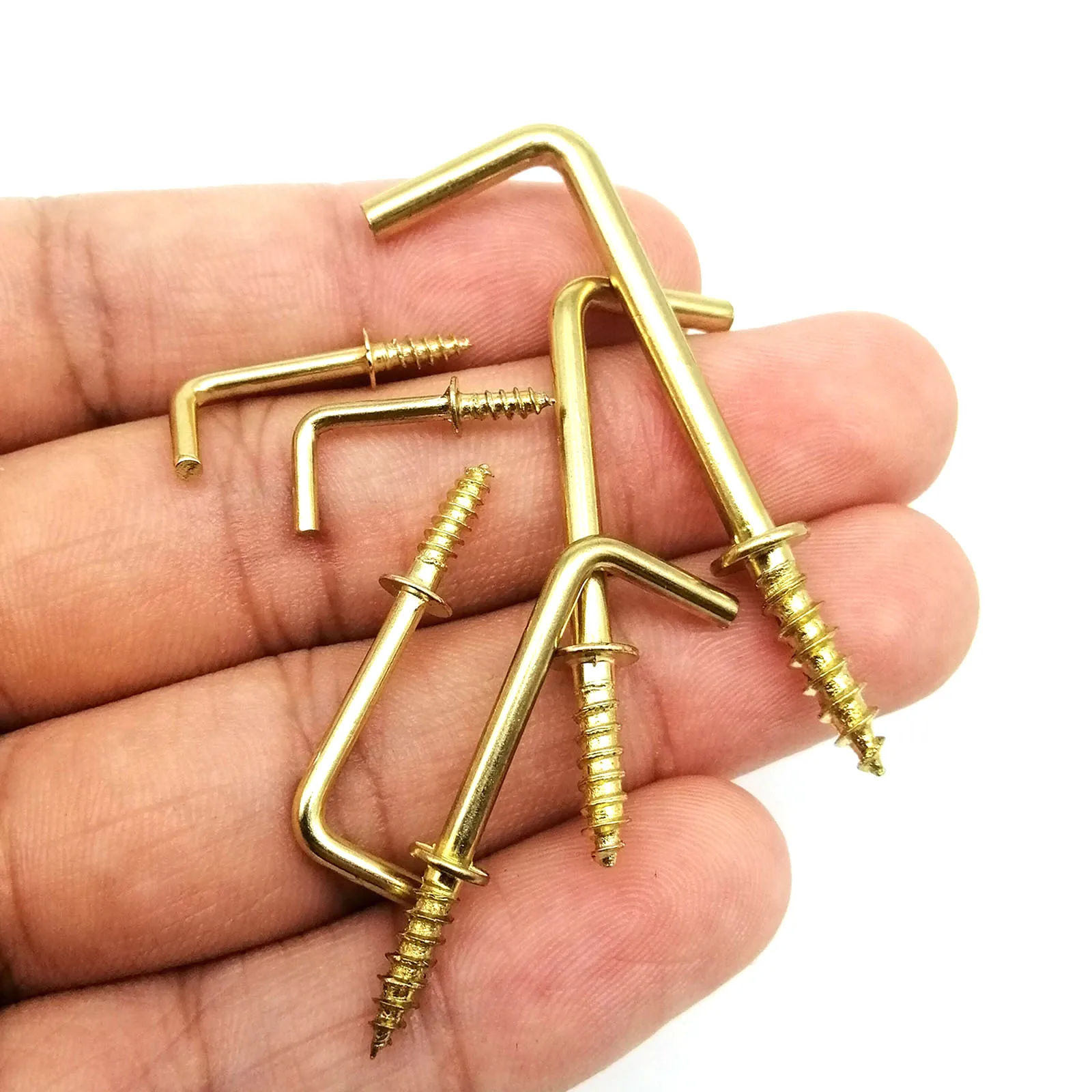 Picture Frame Hangers Hanging Hooks Wall Hooks 25X Golden Picture Photo Frame Lamp Light Cabinet Tool