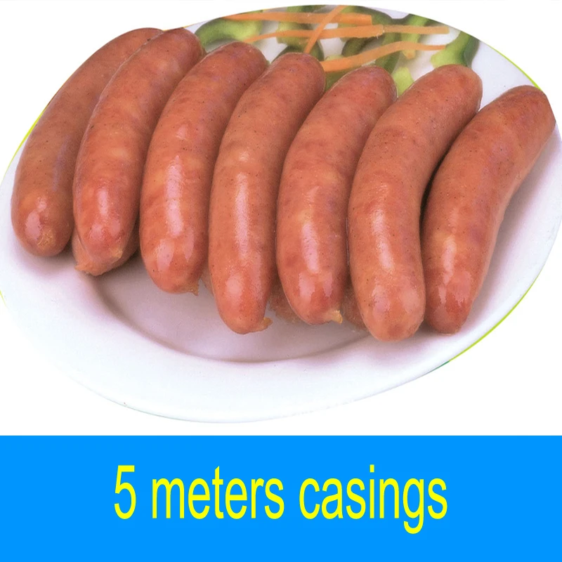 5 Meters Casings for Sausage Salami Meat Poultry Tools BBQ Hot Dog Tools Sausage Packaging Inedible Casings bbq casings