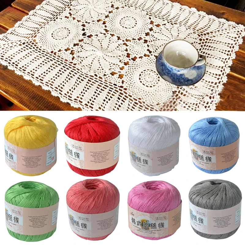 50g/Roll Crochet Yarn Colorful Crocheting Cotton Combed Yarn For Handmade Knitting Sweater Hats Scaft Thread DIY Sewing Supplies 5