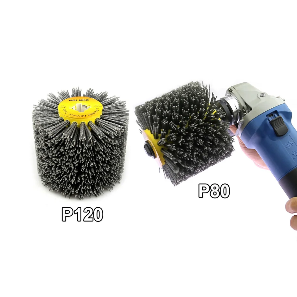 125mm Nylon Abrasive Wheel Brush - 80 Grit Polishing Brush For Bench Grinder - Removes Rust, Paint & Weld Scale - View #11