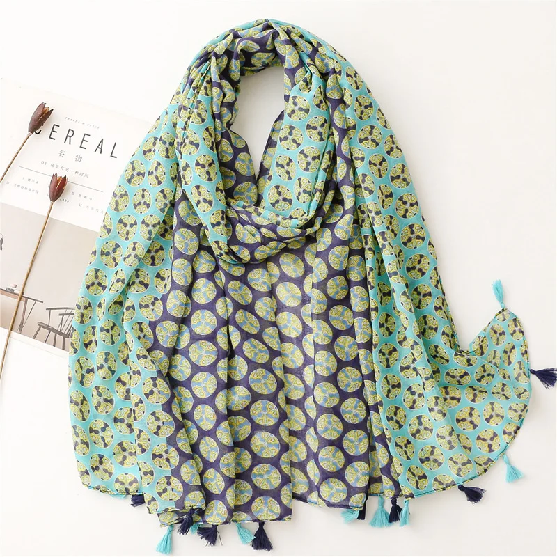 New Women Luxury Fashion Floral Tassel Viscose Shawl Scarf Lady Print  Soft Thin Beach Wrap Pashmina Sjaal Muslim Hijab 180*90Cm fashion color blocked plaid tassel viscose shawl scarf lady high quality thick pashmina hijabs and wraps muslim sjaal 180 90cm