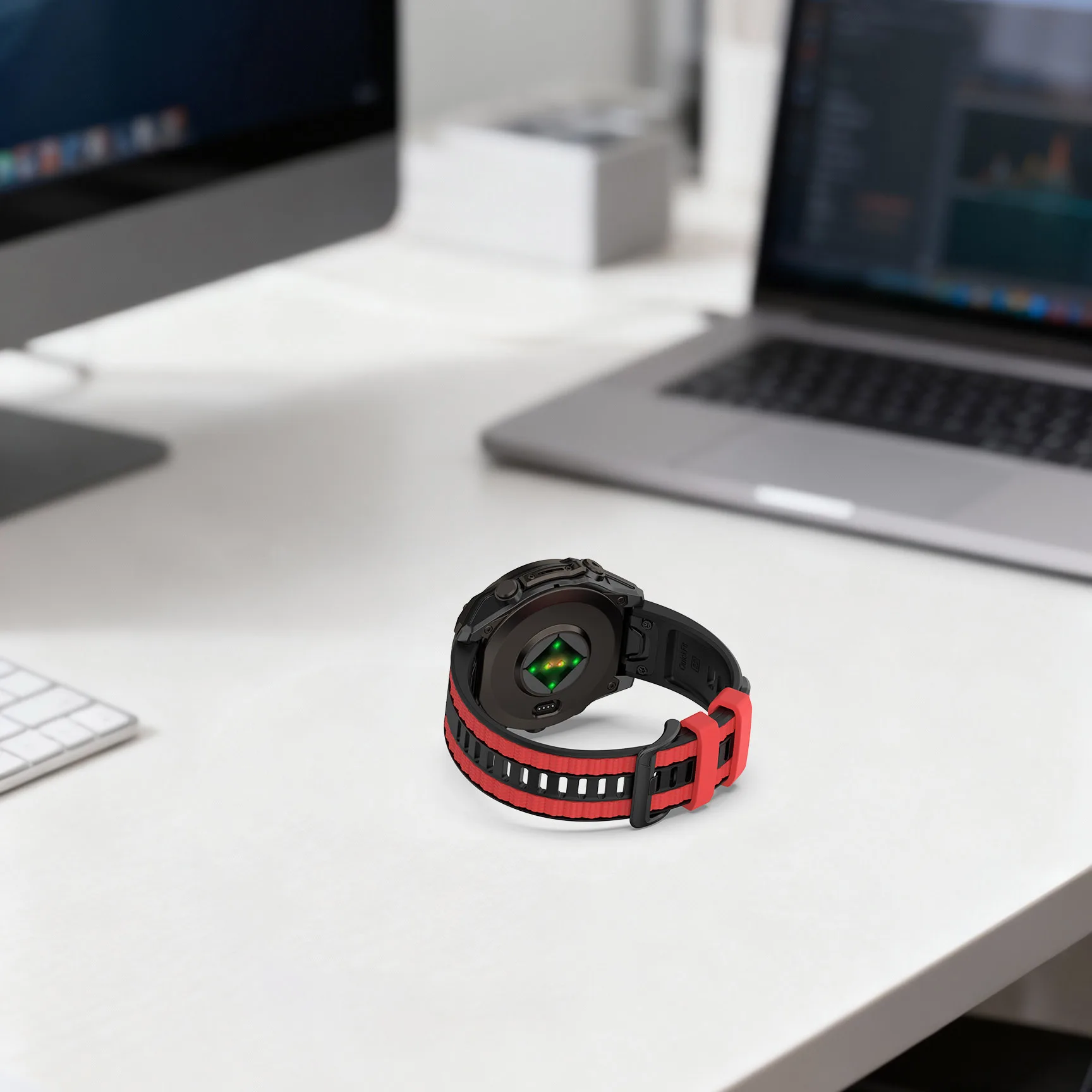 Silicone Quick Fit Sports Strap, 22mm & 26mm, for High-Performance Watches