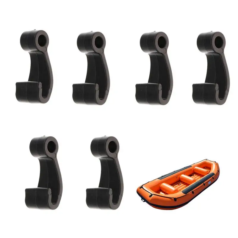 

6Pcs Lashing Hooks J Shaped Hooks Durable Kayak Bungee Cord Hooks For Kayak Paddle Board Accessories Bungee Cord Rigging