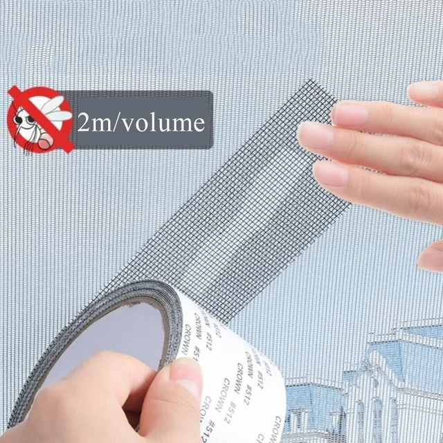 Bande de réparation d'écran de fenêtre auto-adhésive forte, Patch de réparation d'écran de filet de fenêtre couvrant les trous, larmes, maille anti-insectes et anti-moustiques 2