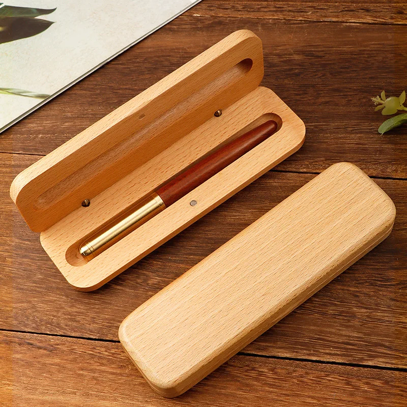 

1Pcs Wooden Pen Box Storage Pen Case Student Office Pencil Box Gift Packing Box