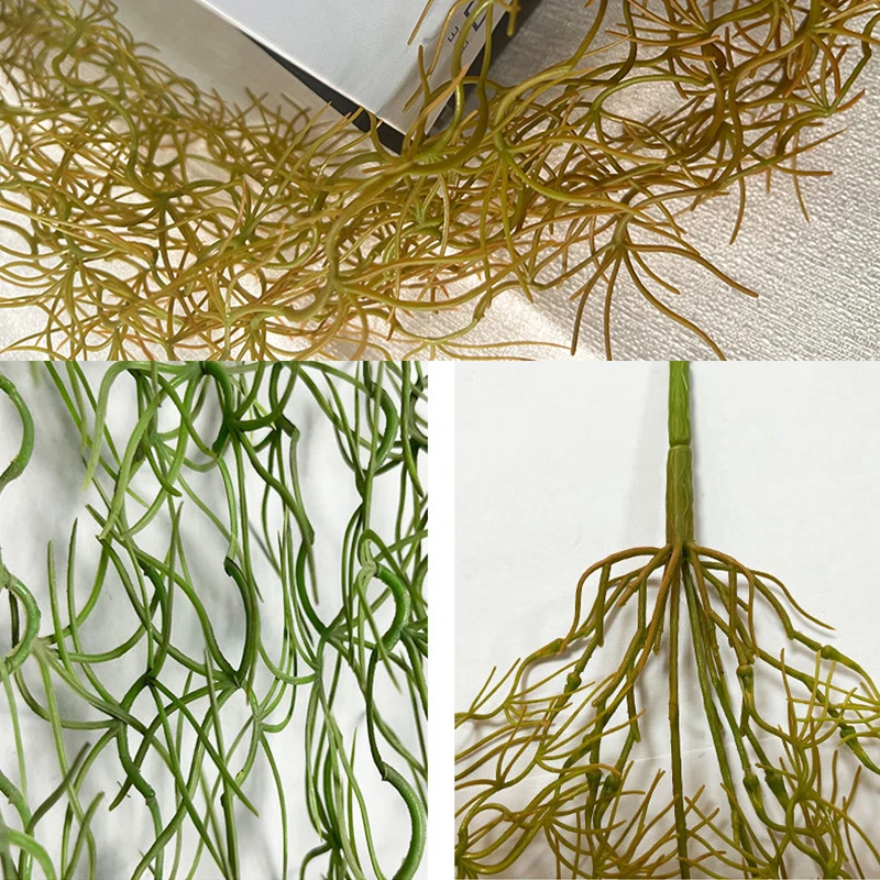 12 Forks Artificial Wall Hanging Plant Fake Spanish Moss Wholesale Plastic  High-quality Plants Vine Home Garland Wall Decoration - AliExpress