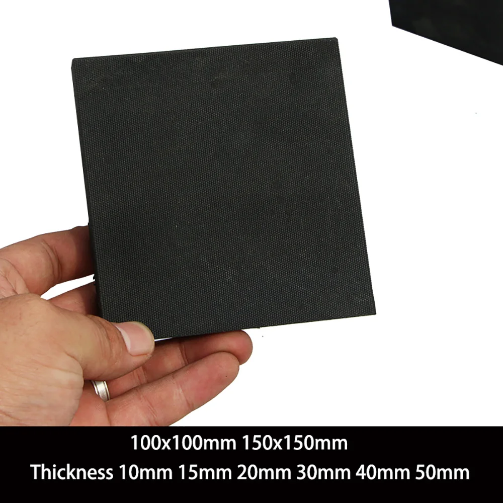 

100x100mm Square Rubber Sheet Anti-shock Cushioning Pad Thickness 10 15 20 30 40 50mm High Strength Abrasion Resistant Gasket