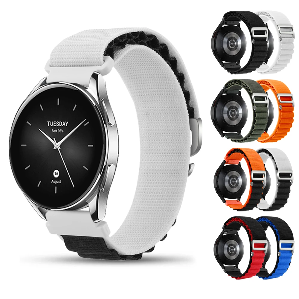

Ремешок нейлоновый для Xiaomi Mi Watch S1 Active / S1 Pro / S2 / Color 2, сменный Браслет для смарт-часов, 22 мм