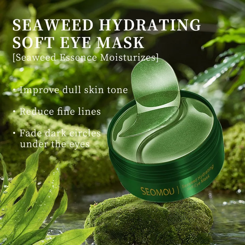 24K Gold Collagen Seaweed Hyaluronic Acid Repair Eye Mask Moisturizing Firming Anti Dark Circle Anti-wrinkle Eyes Skin Care collagen eye mask eye mask patch