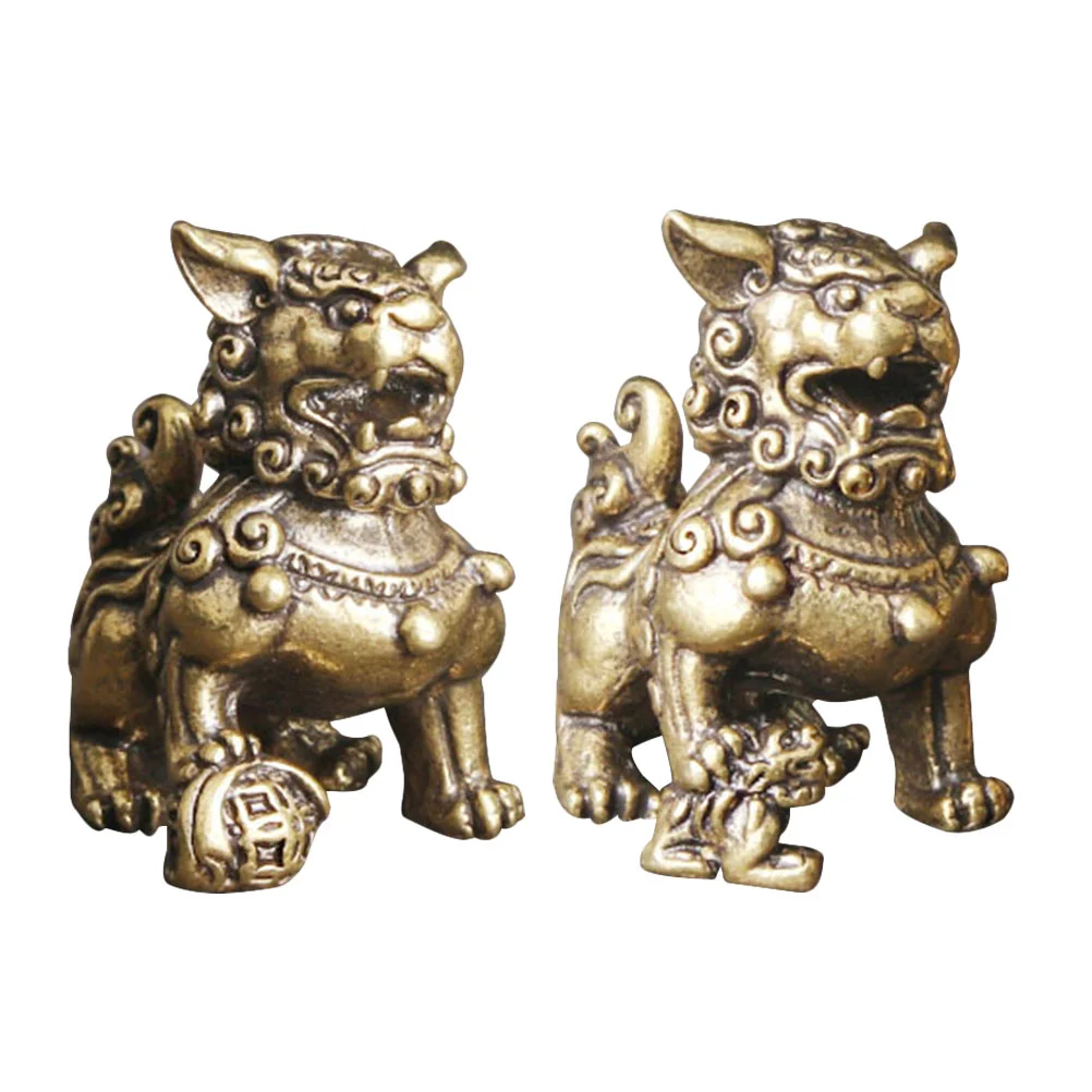 

Brass Lion Figurines Brass Adornments Lion Shaped Brass Statues Golden