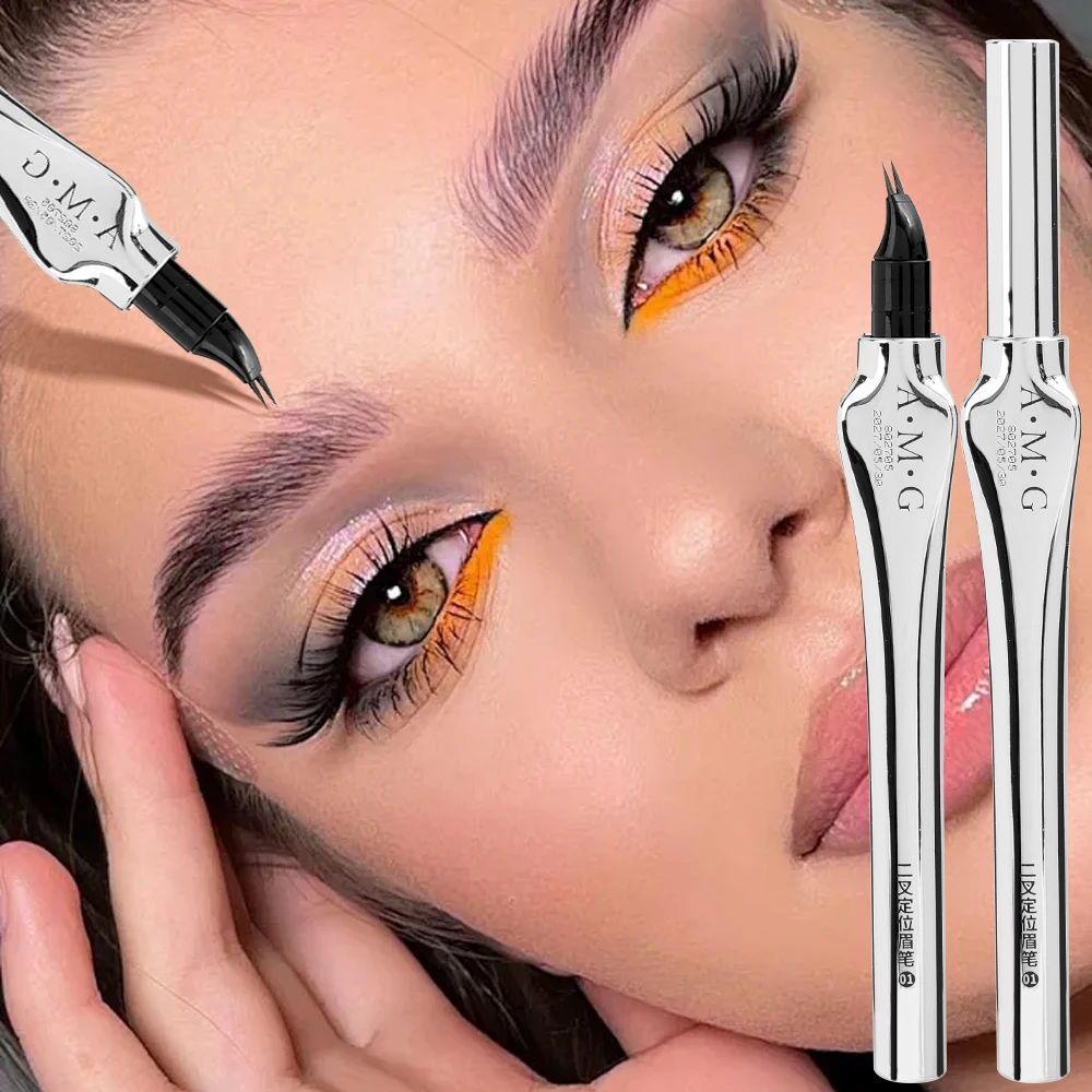 Description Picture 2 of item2 Point Lasting Wild Eyebrow Pen Liquid Eyebrow Tattoo Waterproof Lying Silkworm Brow Eyeliner Pen Easy To Use Eye Makeup Tools