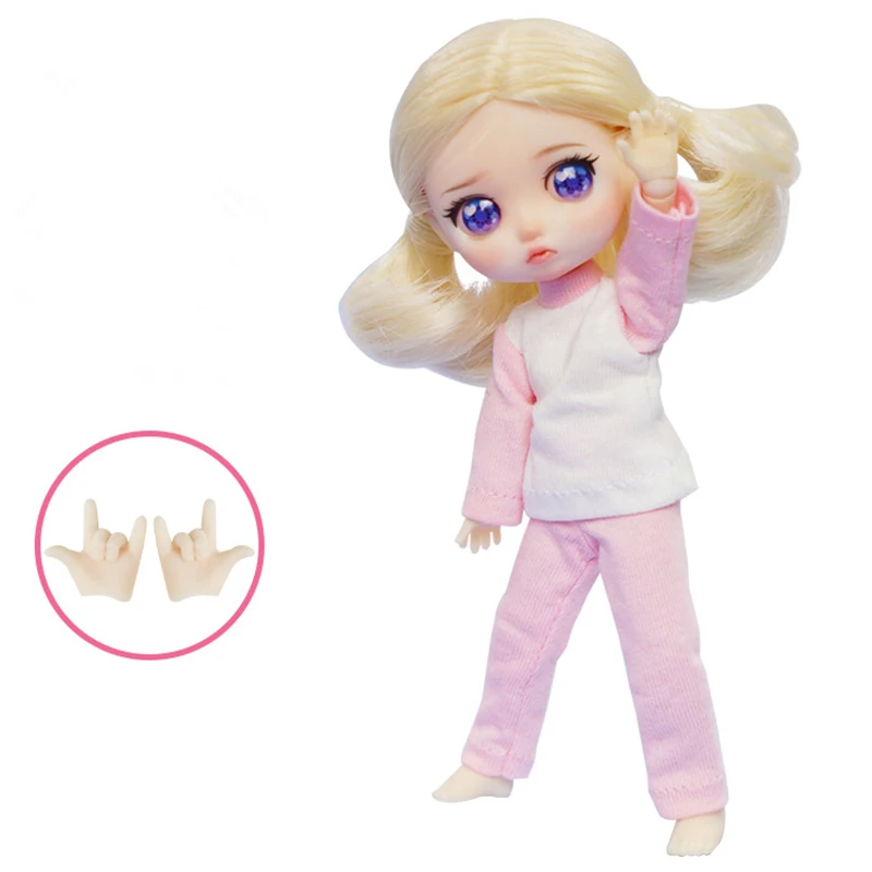 15cm Height DULI Sister Series Ob11 Doll with Clothes Joints Movable 1/12 BJD Accessories 4