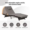 Outdoor Wicker Long Reclining Chair Set of 2 ,Chairs Recliner Up To 150° Beach Poolside Garden, Wicker Reclining Lounge Chair 6