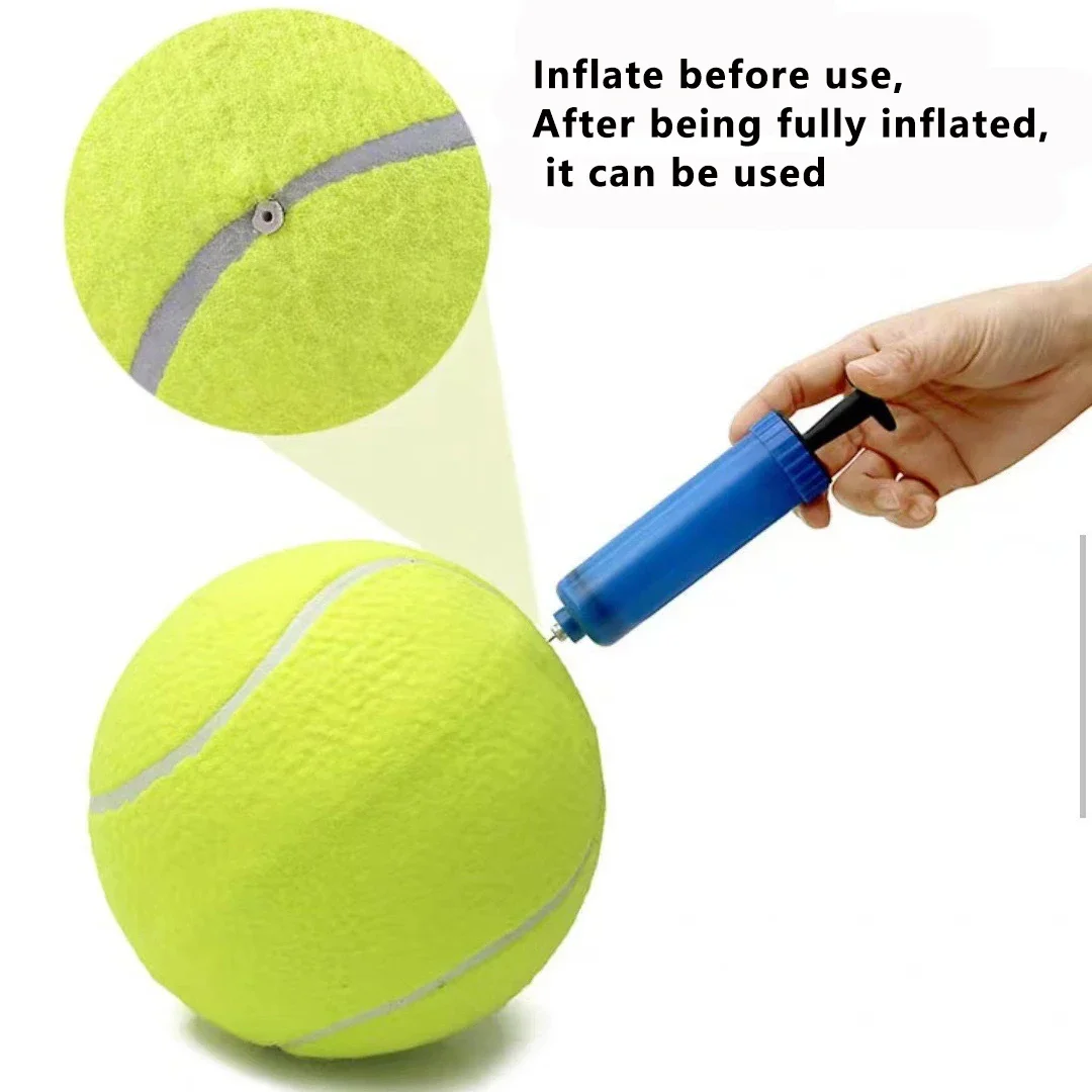 7/9.5Inch Giant Tennis Ball Pet Inflatable Toy for Dog Training Ball 24cm Large Tennis Ball with Air Pump Interactive Dog Toys 4