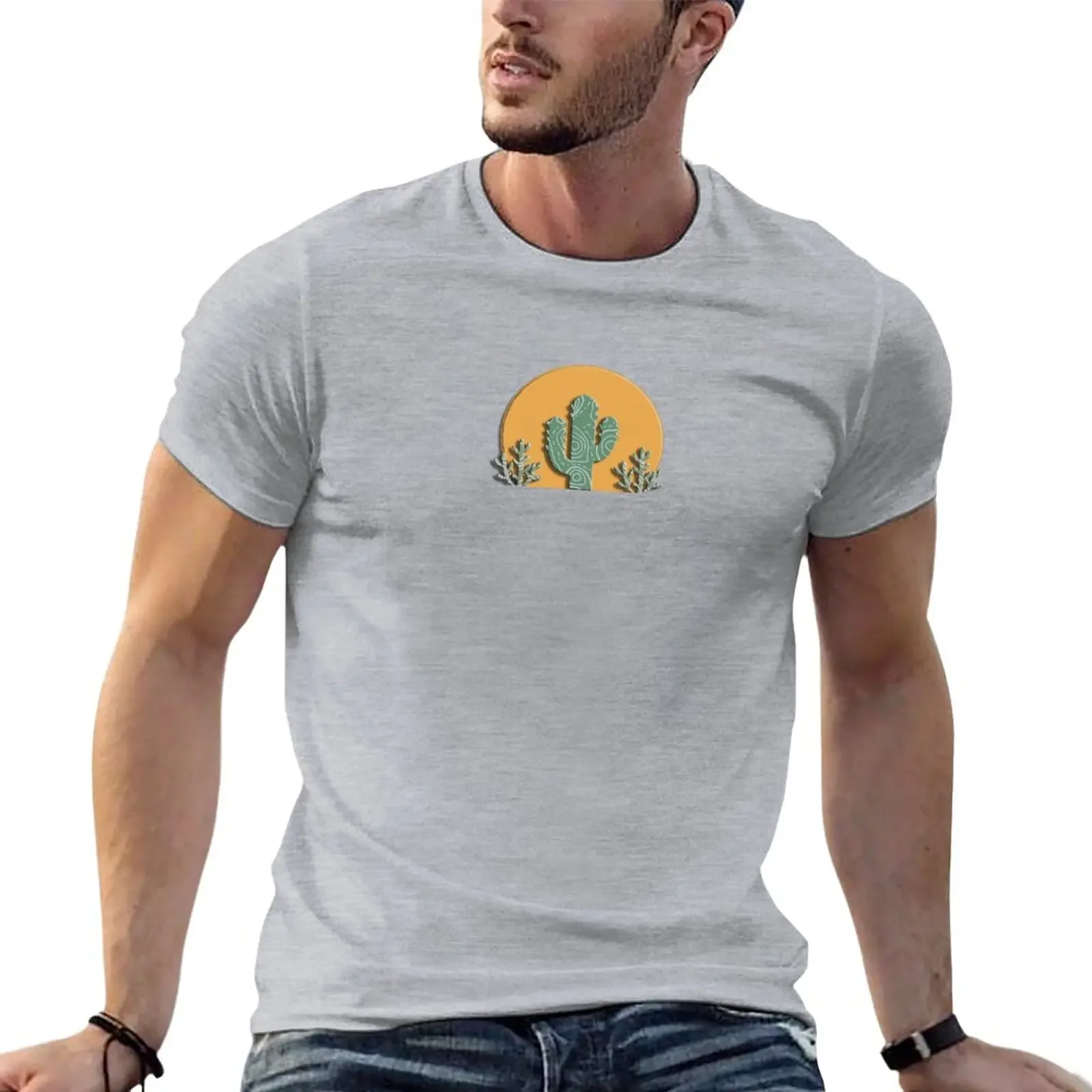 

Cactus at Sunset! T-Shirt funnys blacks heavyweights men workout shirt