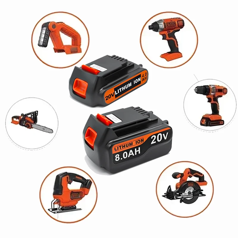 18V 3.0Ah/8Ah Replacement Battery for Black&Decker Power Tools BL2018 BL1518 BL2