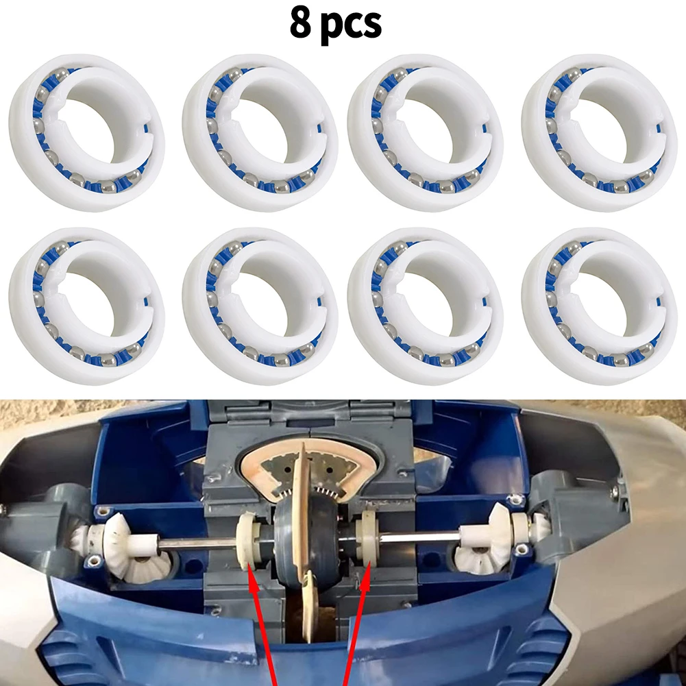 8 Pack R0527000 Wheel And Engine Bearing For Baracuda MX8 In-Ground Swimming Pool Cleaner Replacement Accessories