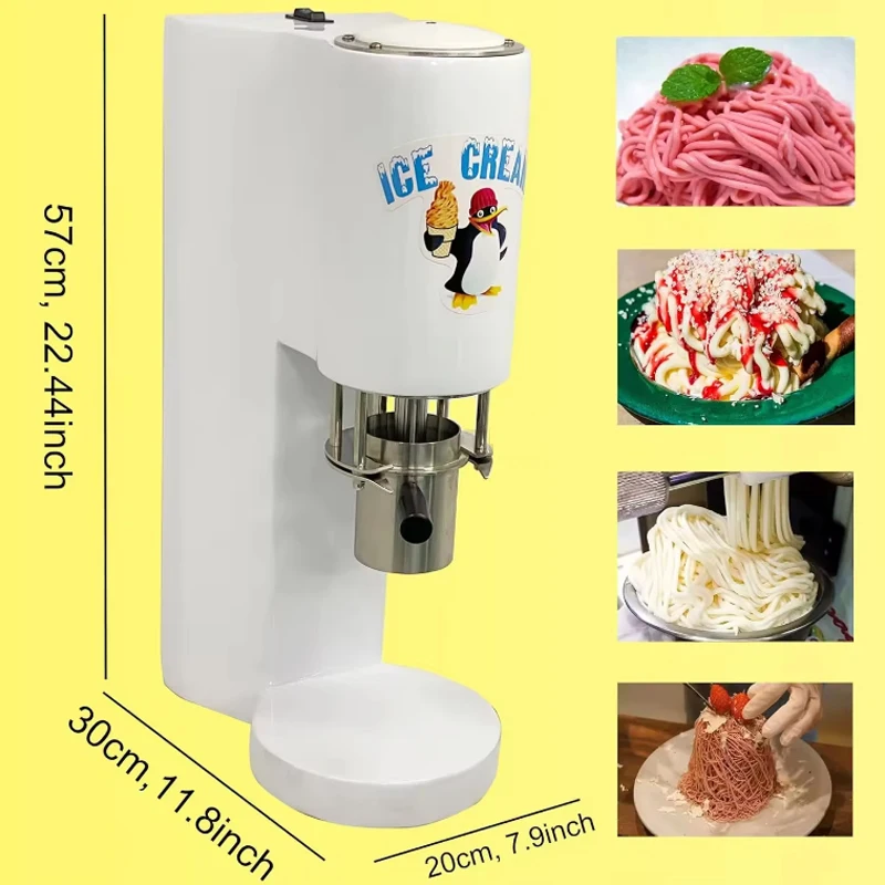 Commercial Ice Cream Noodle Shape Making Machine Stainless Steel Ice Cream Spaghetti Machine Spaghetti Press Ice Cream Maker 3