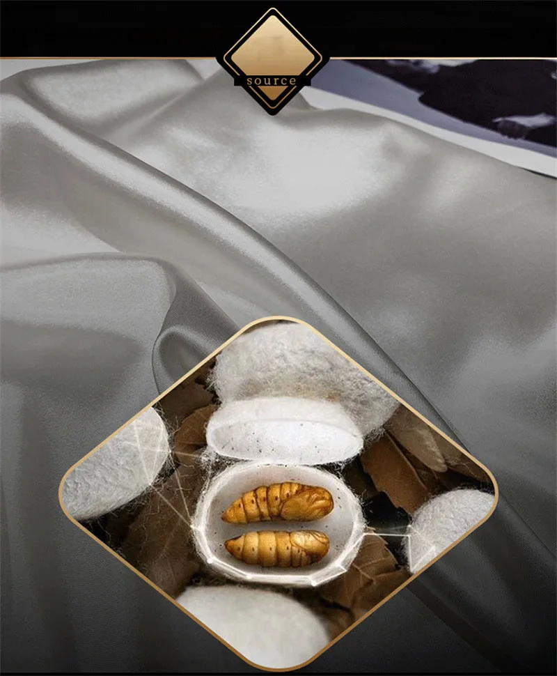 Mulberry Silkblending Fabric Bedding Set Highend Silky Queen Size