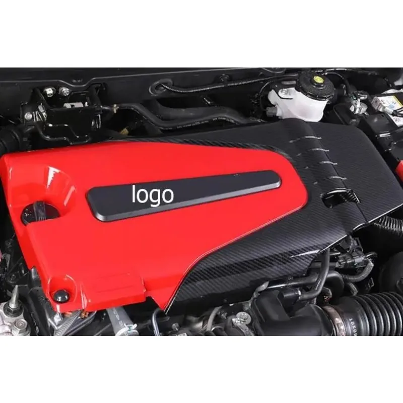 Car engine hood cover For Honda 10th Generation Accord Civic-ABS Carbon Fiber Color Auto Engine Cover Bonnet Hood Soundproof