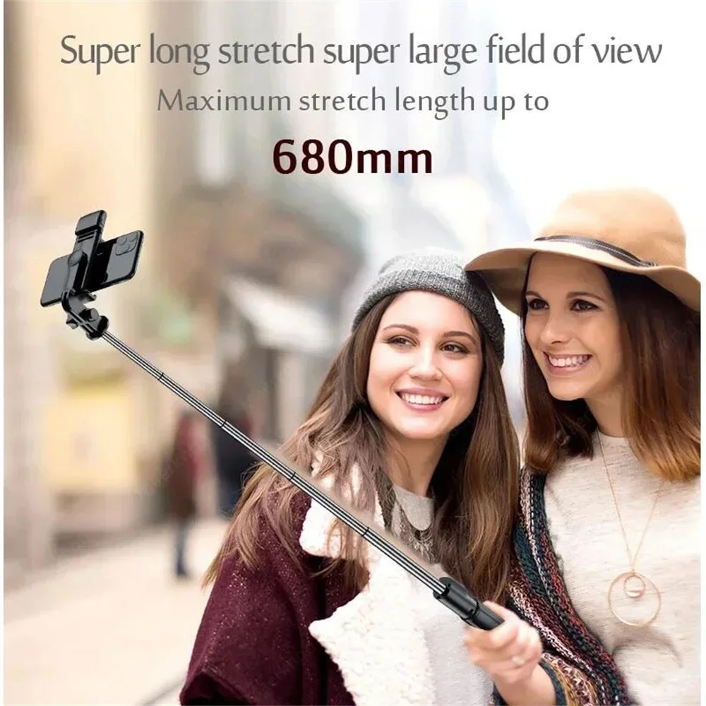 Wireless Selfie Stick Bluetooth For IOS Android Phone Retractable Portable Multifunctional Tripod With Wireless Remote Shutter