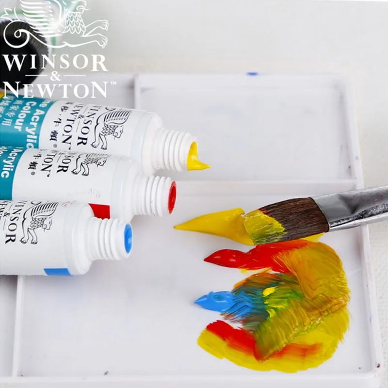 Winsor & Newton Acrylfarben-Set, wasserfest, Sonnenschutz, kein Ausbleichen, DIY, handgemalte Wandmalerei, Textilmalerei, Graffiti – Detail 6