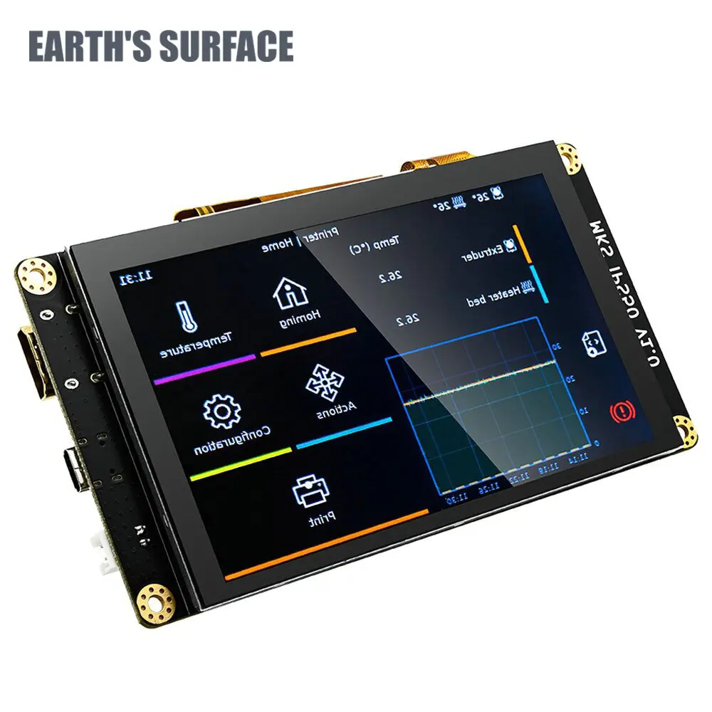 Pièces d'imprimante ES-3D Makerbase écran LCD MKS IPS50 imprimante 3D 5 pouces puzzles écran tactile Klipper écran HDMI pour MKS SKIPR MKS PI