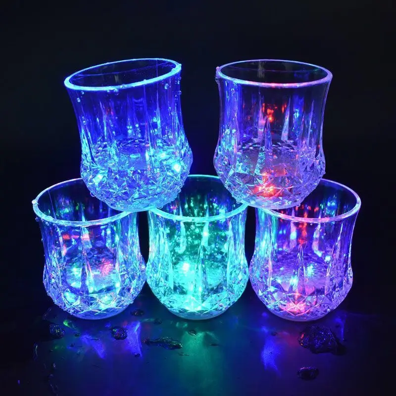 

Glowing Water Cup Colorful Creative Magic Flash Cup Magical Cup That Will Light Up When Water Is Poured Ins Nordic Wine- Glass